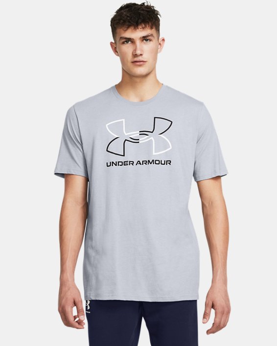 เสื้อแขนสั้น UA Foundation สำหรับผู้ชาย in Gray image number 0
